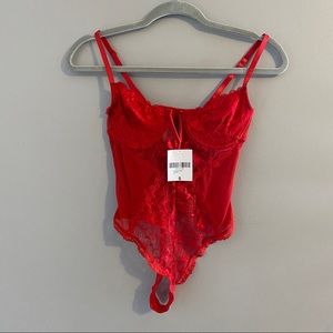 Red Teddy lingerie